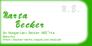 marta becker business card